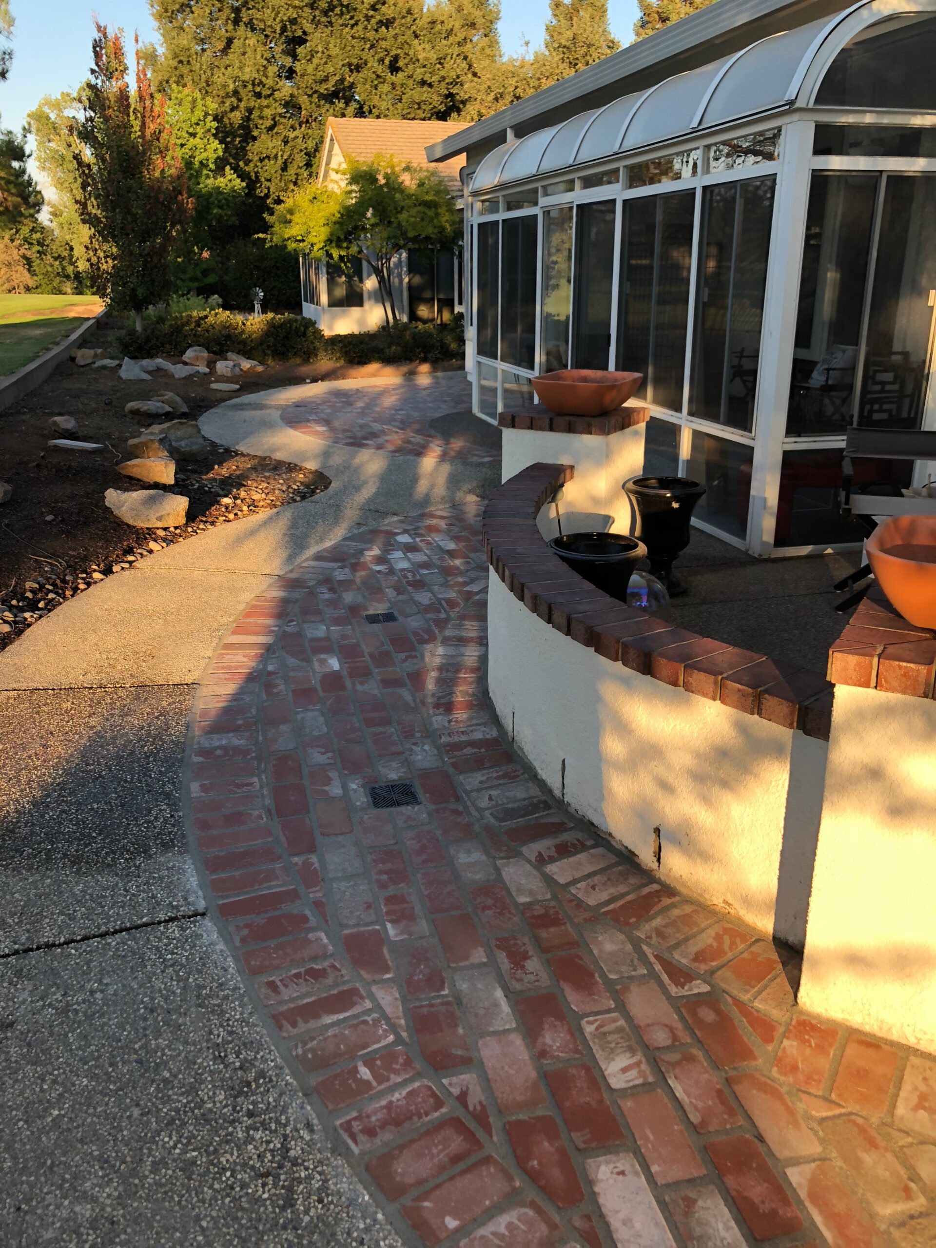 The photo shows the finished concrete work in Aliso Viejo.