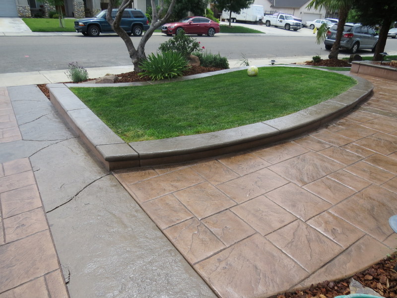 The photo shows the finished concrete work in Aliso Viejo.