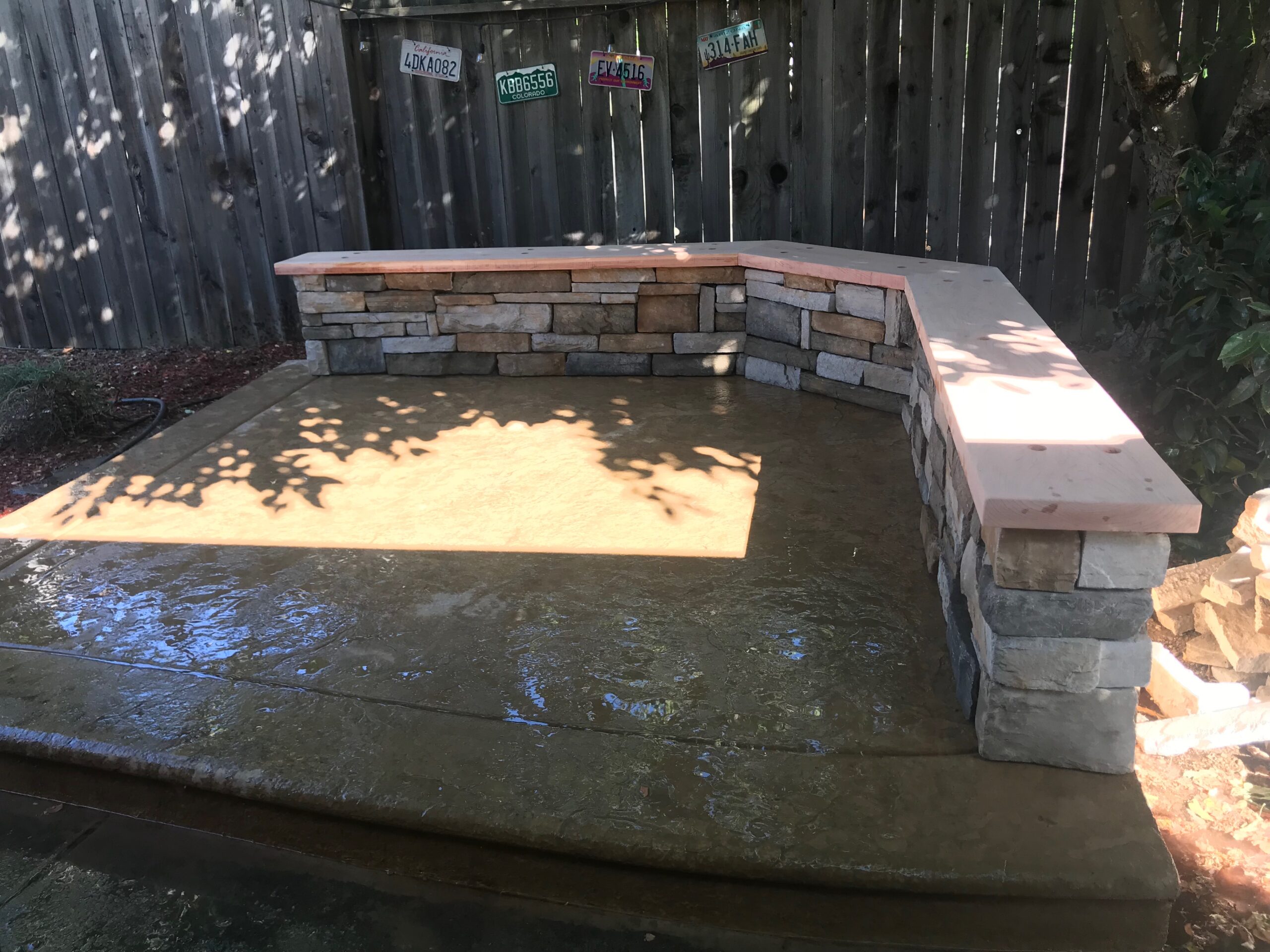 The photo shows the finished concrete work in Aliso Viejo.